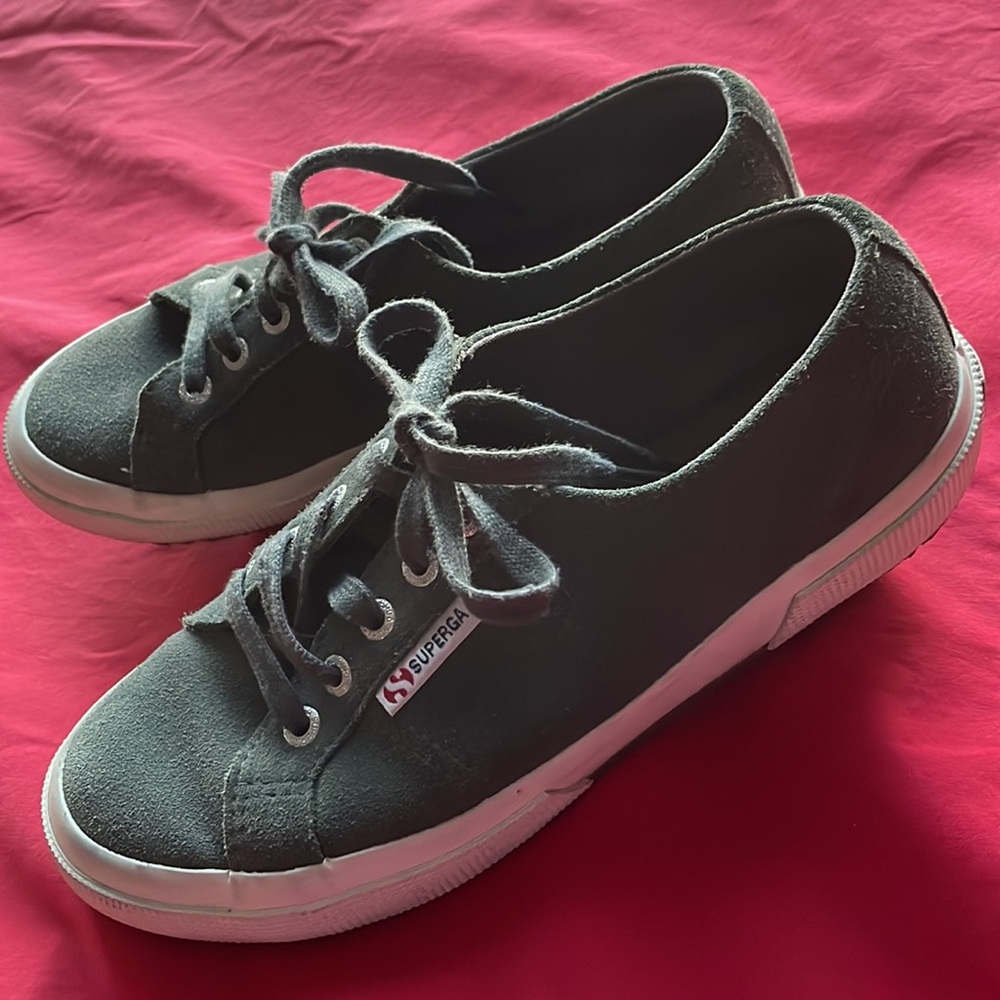 [Superga] Dark Gray Suede Sneakers